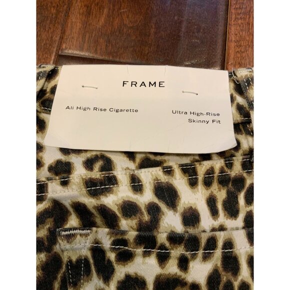 Frame Brown Leopard Print "Ali High Rise Cigarette" Skinny Jeans, Size 26, NWT! - Picture 8 of 8
